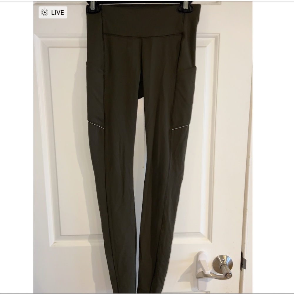Lululemon Olive Green Speed Up Mid-Rise Tight 28" Size 4